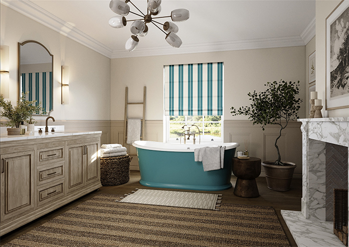 The British Stripe Co. Edward, Blackpool No.1 - Twist&Fit Roman Blind - Image 7